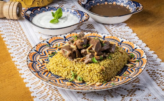 فريكة مع لحمة الخاروف